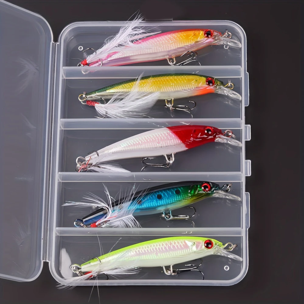 레이저 3D 눈 바이오닉 미노우 낚시 미끼 5개/박스  - Fishing Hook 리뷰 및 가격