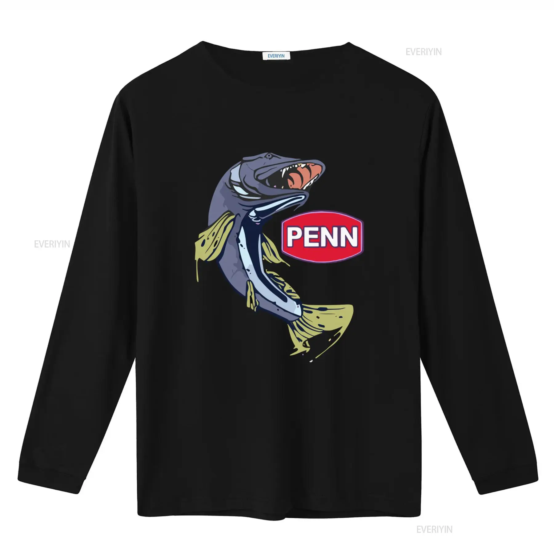 PENN 낚시 장비 회사 로고 남성용 블랙 티셔츠 사이 - Fishing Equipment Logo 리뷰 및 가격