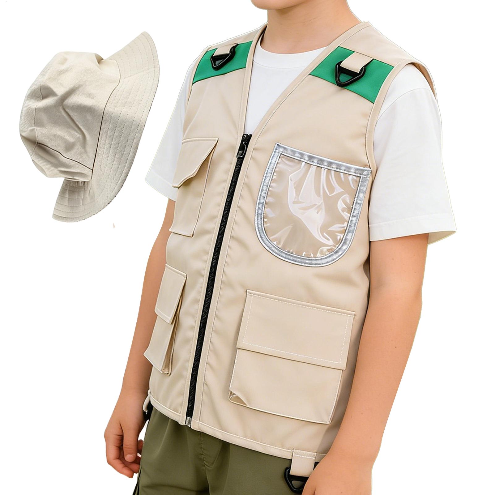 1개입 인기 아동용 야외 탐험복 조끼 모자 캠핑 장비  - Fishing Equipment Logo 리뷰 및 가격