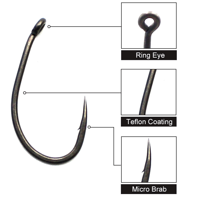 20 개/몫 잉어 낚시 PTFE 코팅 가시 후크 일본  - Fishing Equipment Brands 리뷰 및 가격