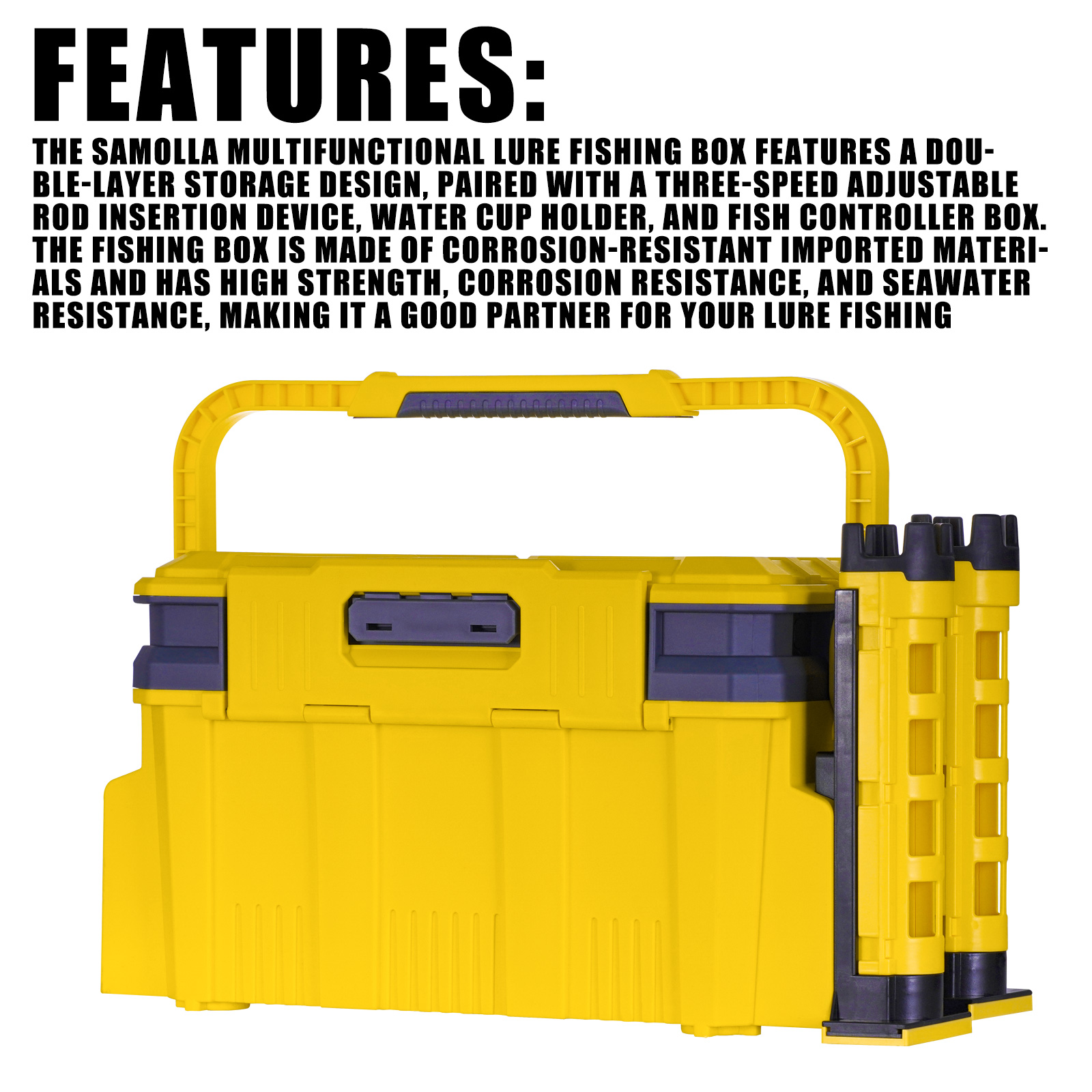 대형 낚시 상자 세트, 19.5L, 2 로드 폴, 컵  - Fishing Equipment Kit 리뷰 및 가격