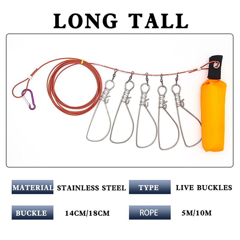 신제품【스테인리스 스틸 낚시 잠금 버클 랜야드 5개의  - Fishing Equipment And Gear 리뷰 및 가격