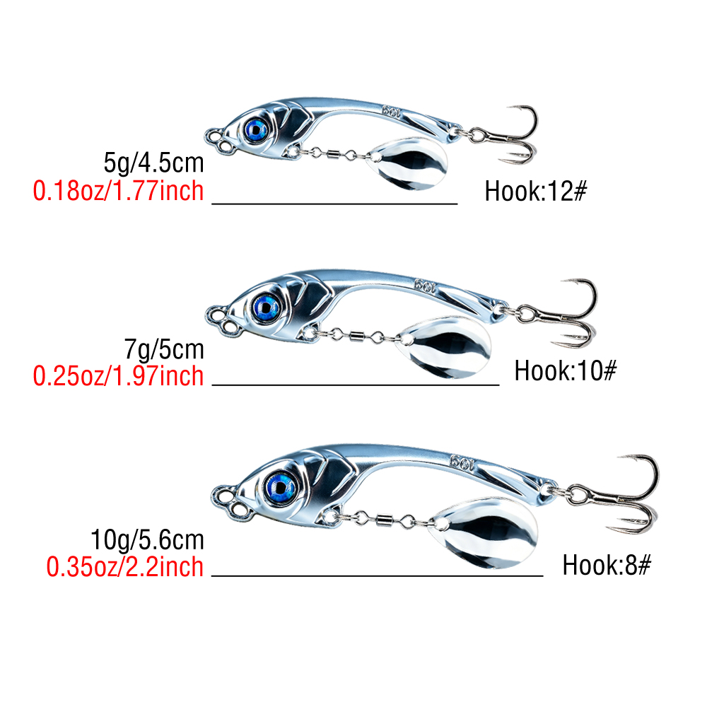 10개/박스 이중 홀 메탈 VIB 루어 5g 7g 10 - Fishing Equipment Kit 리뷰 및 가격