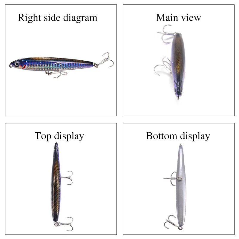 4pcs 전문가용 싱킹 펜슬 루어 세트 녹 방지 훅 진 - Fishing Equipment Kit 리뷰 및 가격